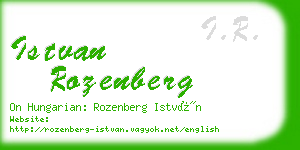 istvan rozenberg business card